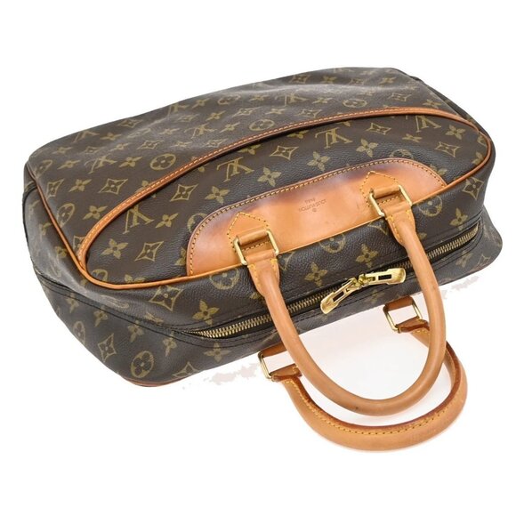 LOUIS VUITTON LV Logo Deauville Hand Bag Monogram Leather Brown M47270 30FC110 - Picture 5 of 15